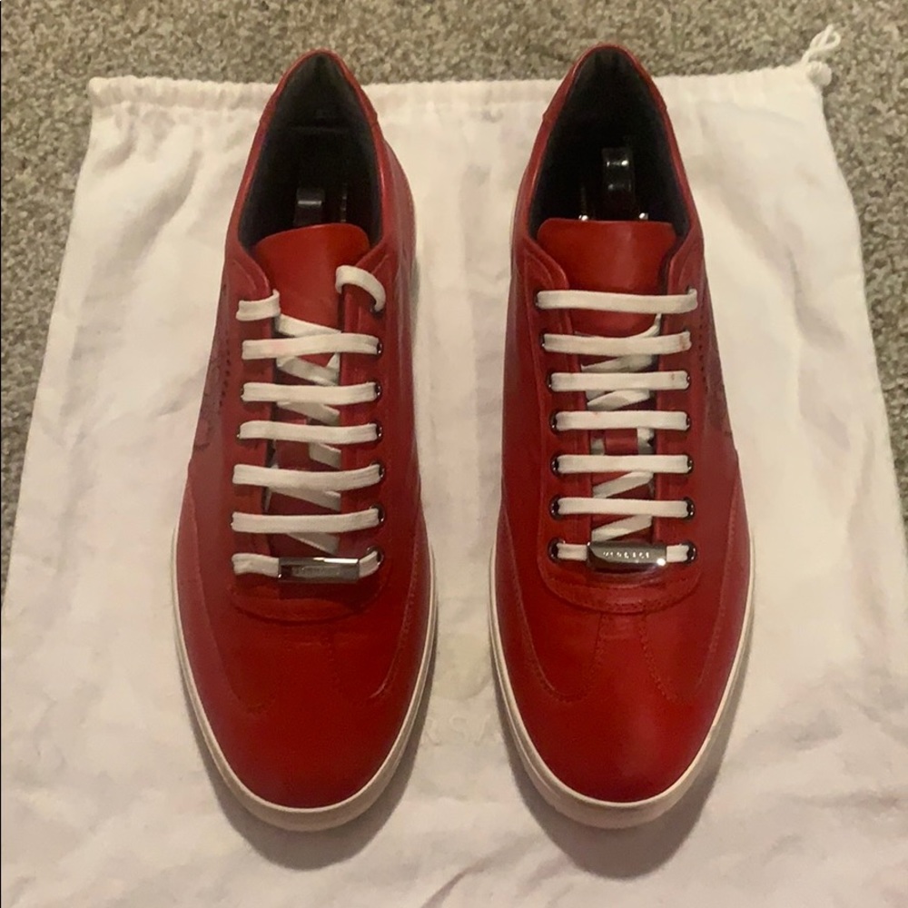 Men’s Versace red sneakers